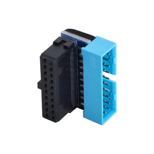 chenyang CY USB 3.0 20pin Male 90 Degree to Female Extension Adapter for Motherboard Mainboard Up Angled Low Profile Type