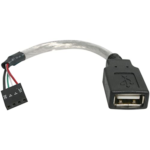 StarTech.com 6in USB 2.0 A to USB 4 Pin to Motherboard Header Adapter F/F - USB cable - USB (F) to 4 pin USB 2.0 header (F) - USBMBADAPT