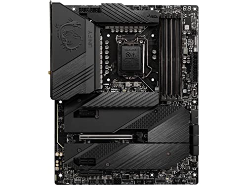 MSI MEG Z590 Unify Gaming Motherboard (ATX, 11th/10th Gen Intel Core, LGA 1200 Socket, DDR4, PCIe 4, SLI/CFX, M.2 Slots, Wi-Fi 6E)