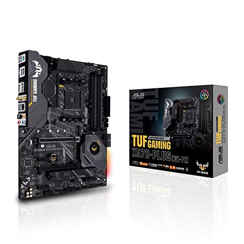 ASUS AM4 TUF Gaming X570-Plus (Wi-Fi) AM4 Zen 3 Ryzen 5000 & 3rd Gen Ryzen ATX Motherboard with PCIe 4.0, Dual M.2, 12+2...