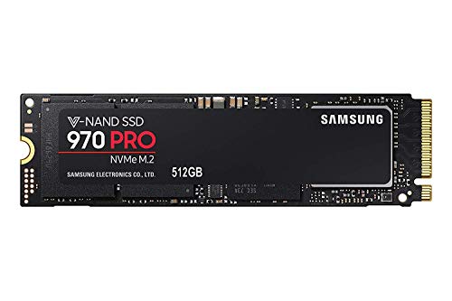 Samsung 970 PRO SSD 512GB - M.2 NVMe Interface Internal Solid State Drive with V-NAND Technology (MZ-V7P512BW), Black/Red