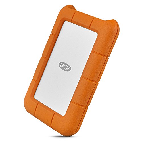 LaCie Rugged 5TB USB-C External Hard Drive - Shock, Dust, Rain Resistant Portable HDD for Mac and PC