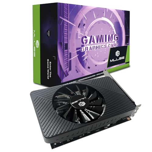 Mllse GeForce GTX 750 Ti Graphics Card, 4GB GDDR5, 128-Bit, PCIe 3.0 x16, DirectX 12, 640 CUDA Cores, Low Power Single Fan GPU for Gaming & Work