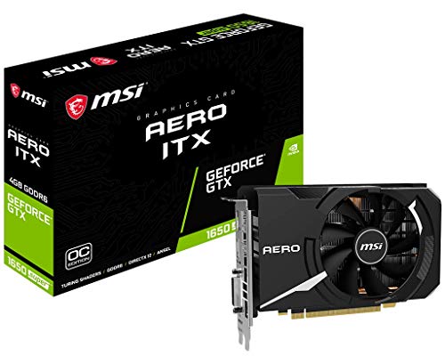 MSI Gaming GeForce GTX 1650 Super 128-Bit HDMI/DP/DVI 4GB GDRR6 HDCP Support DirectX 12 Single Fan VR Ready OC Graphics Card (GTX 1650 Super Aero ITX OC) (GeForce GTX 1650 Super AERO ITX OC)