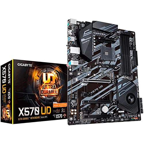GIGABYTE X570 UD (AMD Ryzen 5000/X570/ATX/PCIe4.0/DDR4/USB3.2 Gen 1/Realtek ALC887/M.2/Realtek GbE LAN/Gaming...