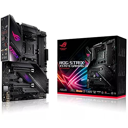ASUS ROG Strix X570-E Gaming ATX Motherboard- PCIe 4.0, Aura Sync RGB Lighting, 2.5 Gbps and Intel Gigabit LAN, WiFi 6...