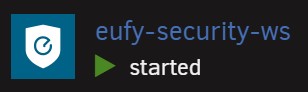 The eufy logo being displayed on the eufy-security-ws Docker container on Unraid